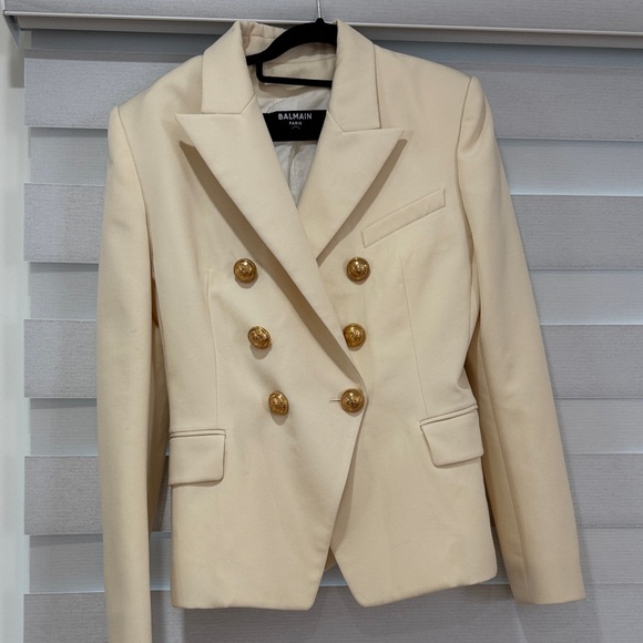 Balmain Jackets & Blazers - Balmain Beige Blazer with Gold Buttons